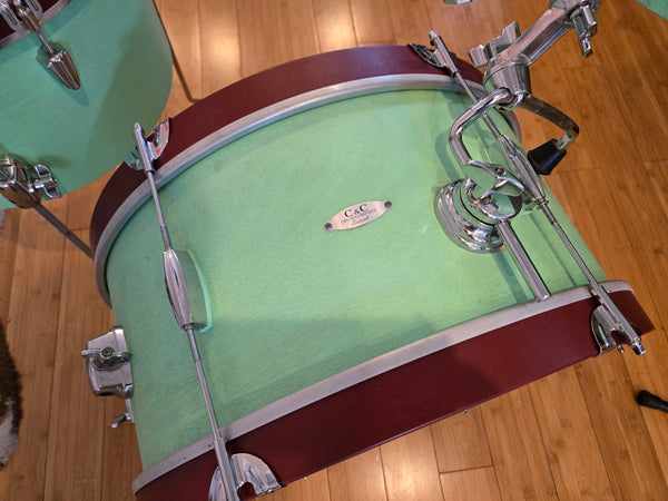 Drum Kits - (Used) C&C Drum Co. 10x22 9x16 6.5x13 Super Flyer (Sea Green)