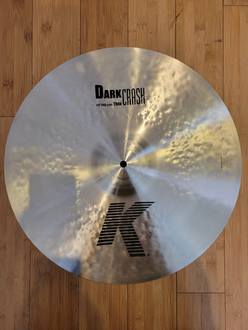Cymbals - Zildjian 19" K Dark Thin Crash