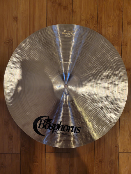 Cymbals - Bosphorus 18" Traditional Medium-Thin Crash