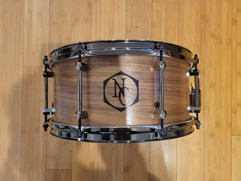 Snares - Noble & Cooley 6.5x14 Walnut Ply (Black Hardware/Wood Burn Logo)