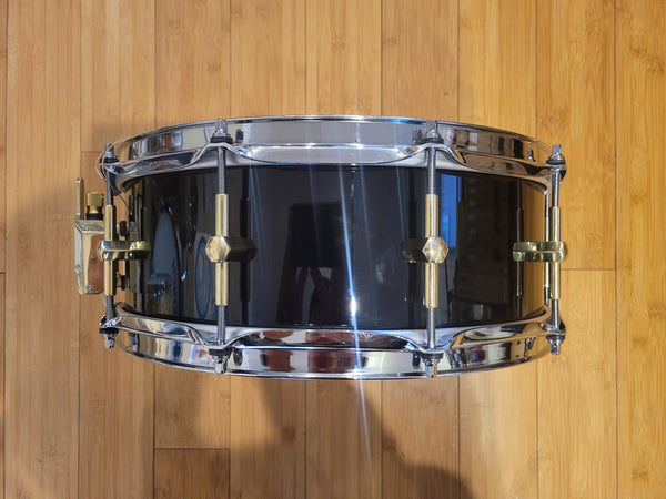 Snares - Noble & Cooley 5x14 SS Maple (Piano Black Gloss/Reveal Logo)