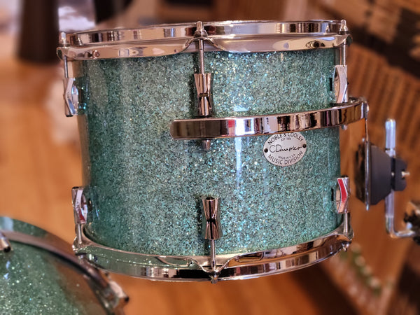 Drum Kits - Noble & Cooley 14x24 9x12 16x16 "Refurbished" CD Maple (Turquoise Glass Glitter)