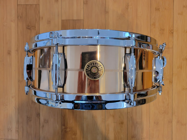 Gretsch usa chrome over brass snare drum 14x5 clearance