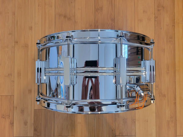 Snares - Pearl 6.5x14 Duoluxe Chrome Over Brass Snare Drum