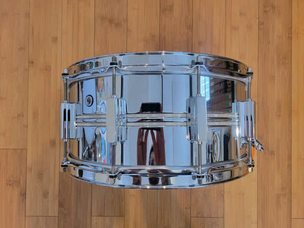 Snares - Pearl 6.5x14 Duoluxe Chrome Over Brass Snare Drum