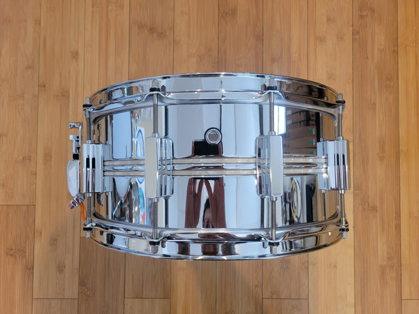 Snares - Pearl 6.5x14 Duoluxe Chrome Over Brass Snare Drum