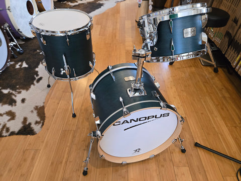 Drum Kits - Canopus 14x18 8x12 14x14 Yaiba II Bop (Indigo Matt Lacquer)