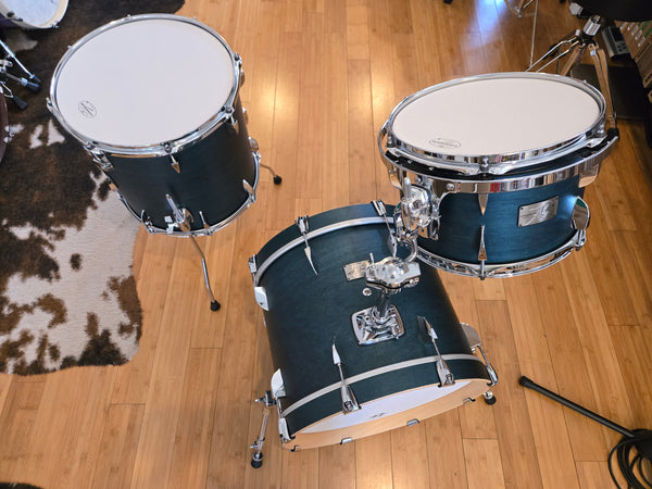 Drum Kits - Canopus 14x18 8x12 14x14 Yaiba II Bop (Indigo Matt Lacquer)