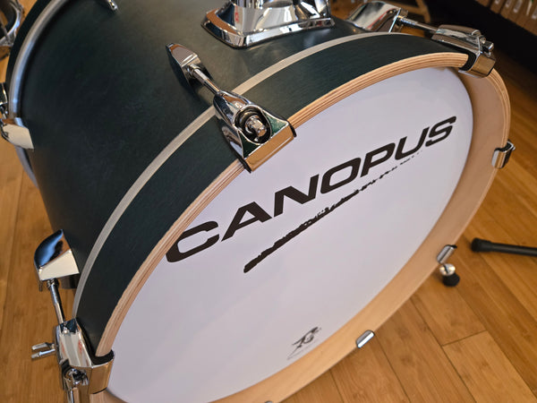 Drum Kits - Canopus 14x18 8x12 14x14 Yaiba II Bop (Indigo Matt Lacquer)