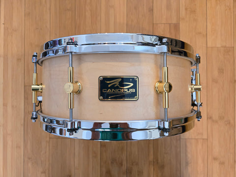 Snares - Canopus Drums 5.5x14 10ply Maple Snare Drum (Natural Oil)