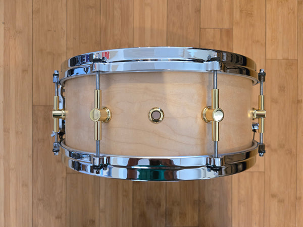 Snares - Canopus Drums 5.5x14 10ply Maple Snare Drum (Natural Oil)