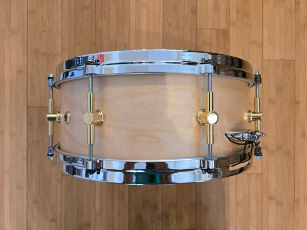 Snares - Canopus Drums 5.5x14 10ply Maple Snare Drum (Natural Oil)
