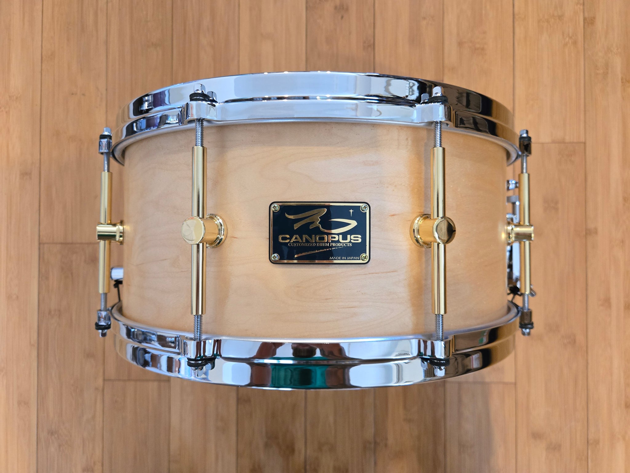 Snares - Canopus Drums 6.5x14 10ply Maple Snare Drum (Natural Oil)