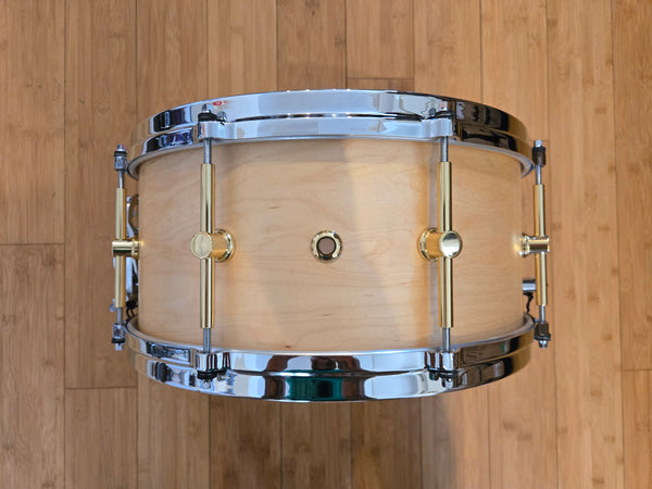 Snares - Canopus Drums 6.5x14 10ply Maple Snare Drum (Natural Oil)