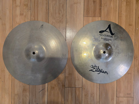 Cymbals - (Used) Zildjian 14" A Custom Hi Hats