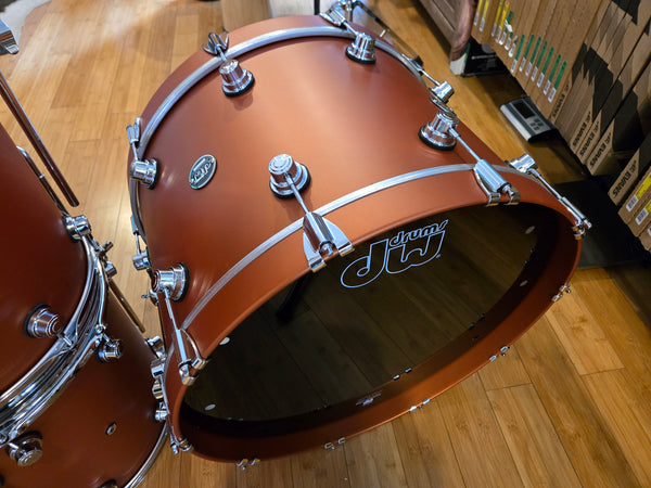 Drum Kits - (Used) DW Performance Series 7pc Shell Bank 7x8 8x10 8x12 14x14 14x14 14x18 14x22 (Hard Satin American Rust)