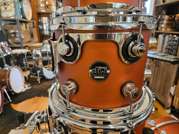 Drum Kits - (Used) DW Performance Series 7pc Shell Bank 7x8 8x10 8x12 14x14 14x14 14x18 14x22 (Hard Satin American Rust)