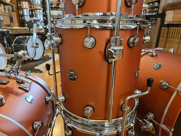 Drum Kits - (Used) DW Performance Series 7pc Shell Bank 7x8 8x10 8x12 14x14 14x14 14x18 14x22 (Hard Satin American Rust)