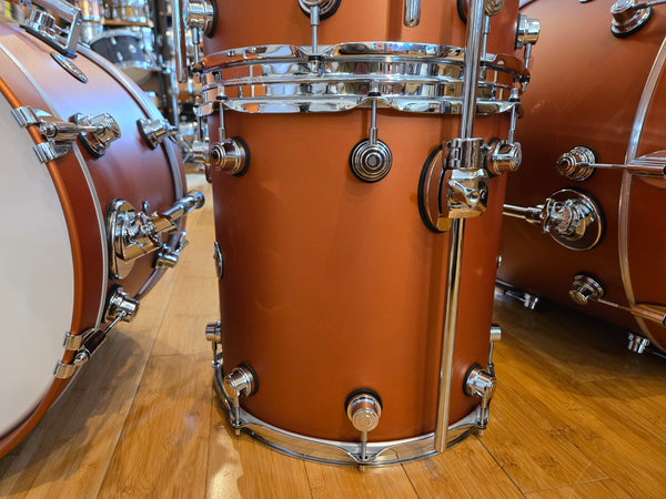 Drum Kits - (Used) DW Performance Series 7pc Shell Bank 7x8 8x10 8x12 14x14 14x14 14x18 14x22 (Hard Satin American Rust)