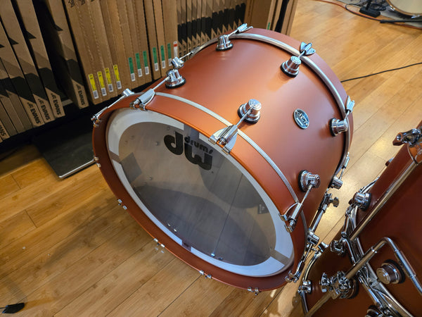 Drum Kits - (Used) DW Performance Series 7pc Shell Bank 7x8 8x10 8x12 14x14 14x14 14x18 14x22 (Hard Satin American Rust)