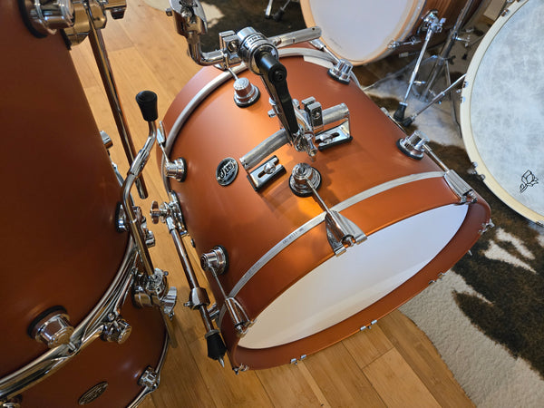 Drum Kits - (Used) DW Performance Series 7pc Shell Bank 7x8 8x10 8x12 14x14 14x14 14x18 14x22 (Hard Satin American Rust)