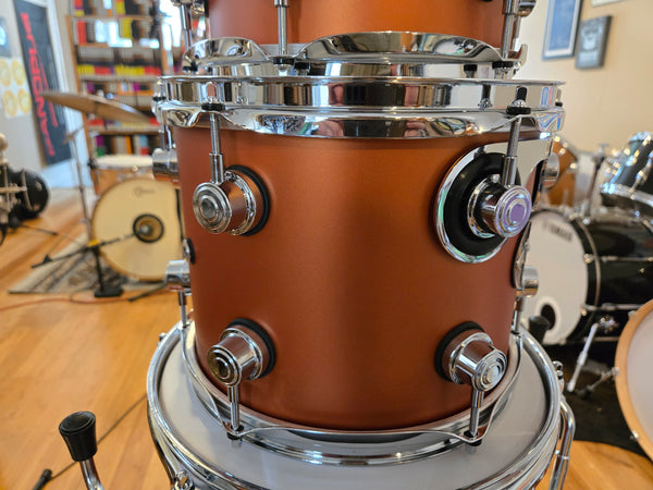 Drum Kits - (Used) DW Performance Series 7pc Shell Bank 7x8 8x10 8x12 14x14 14x14 14x18 14x22 (Hard Satin American Rust)