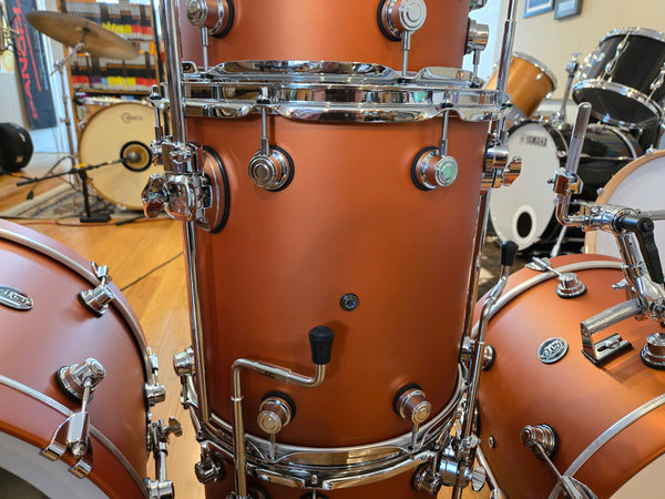 Drum Kits - (Used) DW Performance Series 7pc Shell Bank 7x8 8x10 8x12 14x14 14x14 14x18 14x22 (Hard Satin American Rust)