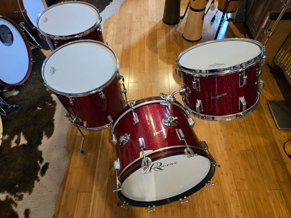 Drum Kits - Rogers Holiday Cleveland Era 14x20 9x13 16x16 16x16 "Swingtime" Outfit (Red Sparkle)