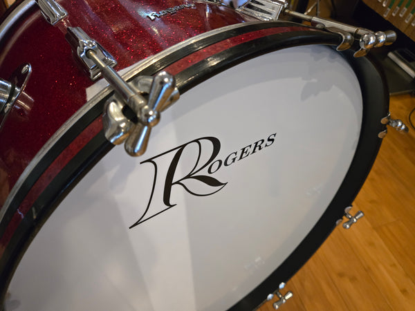 Drum Kits - Rogers Holiday Cleveland Era 14x20 9x13 16x16 16x16 "Swingtime" Outfit (Red Sparkle)