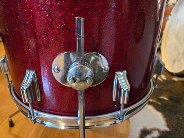 Drum Kits - Rogers Holiday Cleveland Era 14x20 9x13 16x16 16x16 "Swingtime" Outfit (Red Sparkle)