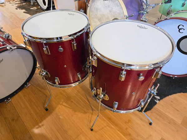 Drum Kits - Rogers Holiday Cleveland Era 14x20 9x13 16x16 16x16 "Swingtime" Outfit (Red Sparkle)