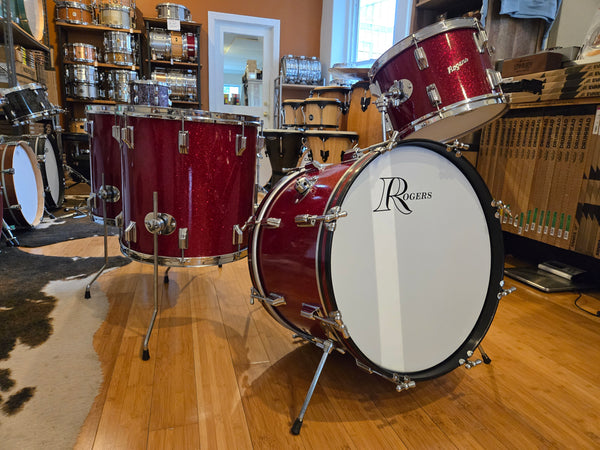 Drum Kits - Rogers Holiday Cleveland Era 14x20 9x13 16x16 16x16 "Swingtime" Outfit (Red Sparkle)