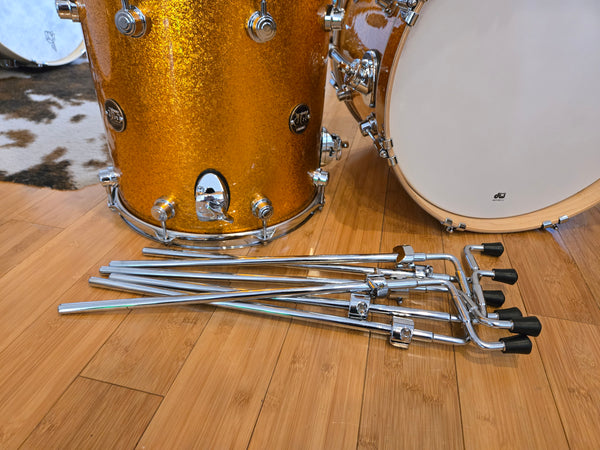 Drum Kits - (Used) DW Performance Series 6pc Shell Bank 7x8 8x10 8x12 14x14 14x14 14x18 (Gold Sparkle)