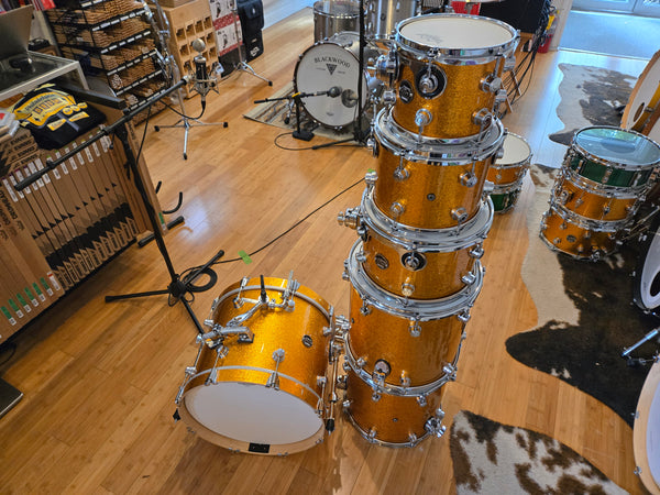 Drum Kits - (Used) DW Performance Series 6pc Shell Bank 7x8 8x10 8x12 14x14 14x14 14x18 (Gold Sparkle)