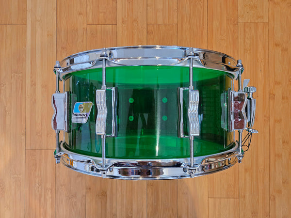 Snares - (Used) Ludwig 6.5x14 Vistalite Snare Drum (Green)