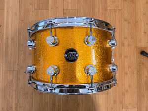 Snares - (Used) DW Performance Series 8x14 Snare Drum (Gold Sparkle)