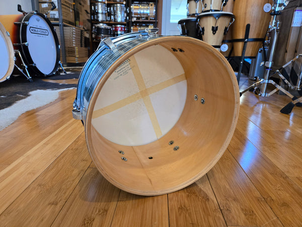 Drum Kits - 1970's Ludwig Classic Maple 14x24 8x12 9x13 14x16 (Concert Tom) Drum Kit (Bowling Ball Blue Oyster)