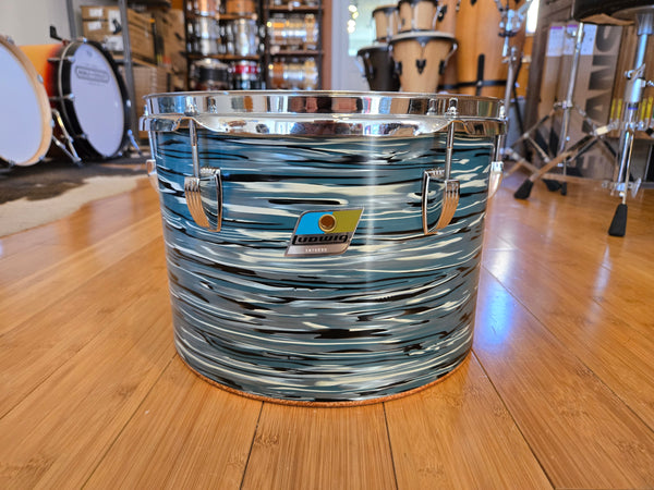 Drum Kits - 1970's Ludwig Classic Maple 14x24 8x12 9x13 14x16 (Concert Tom) Drum Kit (Bowling Ball Blue Oyster)