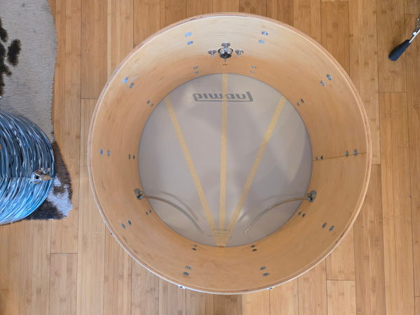 Drum Kits - 1970's Ludwig Classic Maple 14x24 8x12 9x13 14x16 (Concert Tom) Drum Kit (Bowling Ball Blue Oyster)