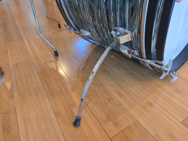 Drum Kits - 1970's Ludwig Classic Maple 14x24 8x12 9x13 14x16 (Concert Tom) Drum Kit (Bowling Ball Blue Oyster)