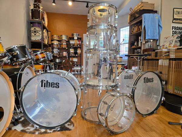 Drum Kits - 1970's Fibes 7pc Acrylic 14x22 14x22 10x14 9x13 16x16 16x18 5.5x14 Snare