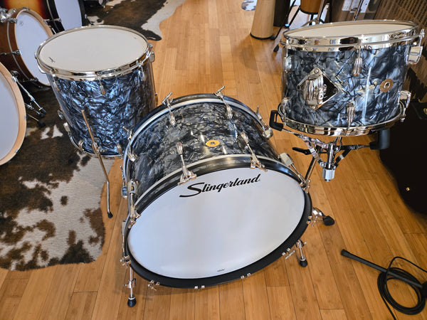 Drum Kits - Slingerland Drums 14x24 9x13 16x16 RadioKing (Black Diamond Pearl)