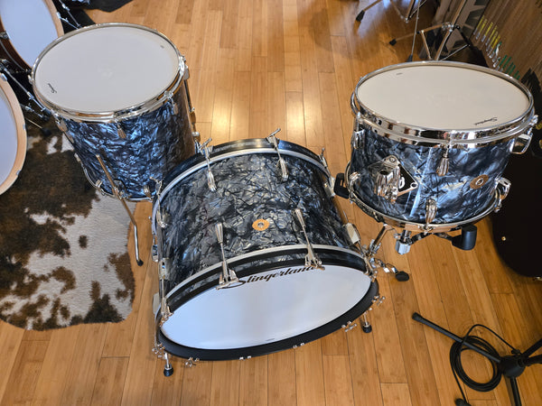 Drum Kits - Slingerland Drums 14x24 9x13 16x16 RadioKing (Black Diamond Pearl)