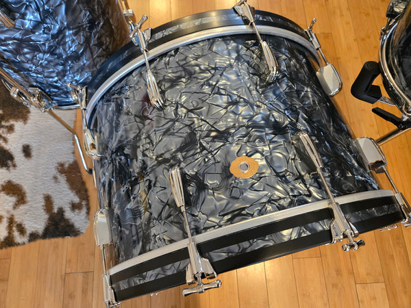 Drum Kits - Slingerland Drums 14x24 9x13 16x16 RadioKing (Black Diamond Pearl)