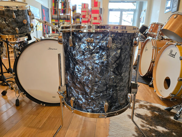 Drum Kits - Slingerland Drums 14x24 9x13 16x16 RadioKing (Black Diamond Pearl)