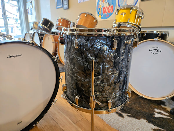 Drum Kits - Slingerland Drums 14x24 9x13 16x16 RadioKing (Black Diamond Pearl)