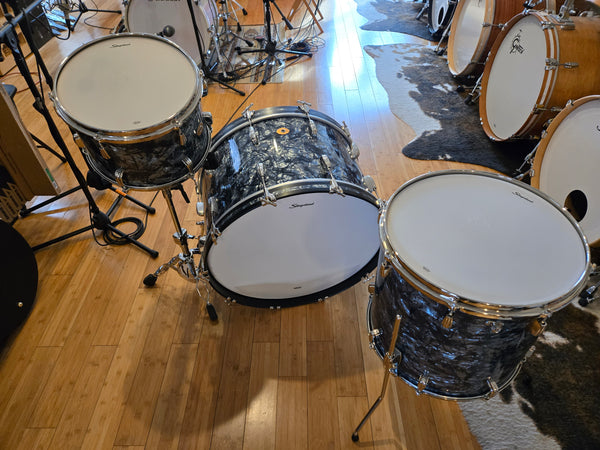 Drum Kits - Slingerland Drums 14x24 9x13 16x16 RadioKing (Black Diamond Pearl)