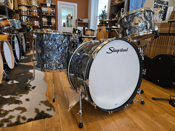 Drum Kits - Slingerland Drums 14x24 9x13 16x16 RadioKing (Black Diamond Pearl)