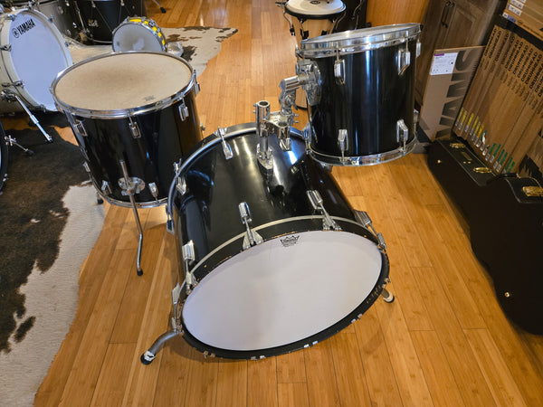 Drum Kits - 1980's Rogers 16x24 11x12 16x18 Big R Drum Kit (Black)