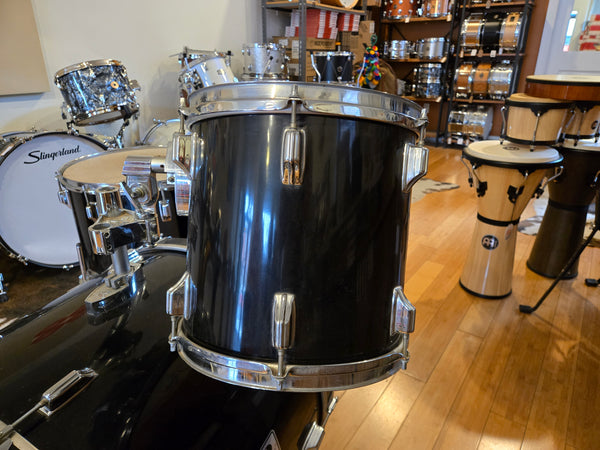 Drum Kits - 1980's Rogers 16x24 11x12 16x18 Big R Drum Kit (Black)